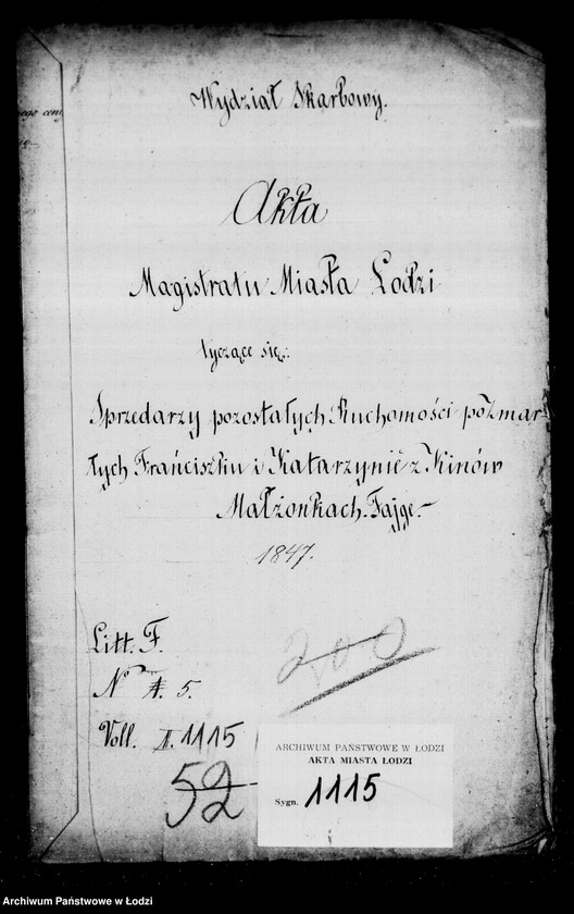 Obraz 4 z jednostki "Akta tyczące się ustanowienia opieki sprzedazy pozostałych nieruchomości po zmarłych Franciszku i Katarzynie z Kinów małżonków Fajge"