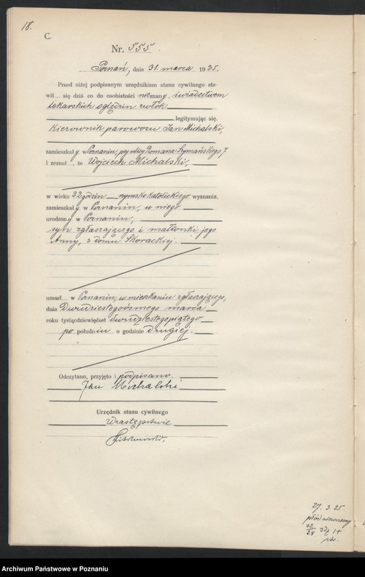 Obraz 20 z jednostki "Księga miejscowa zgonów tom II [Rejestr główny zgonów]"