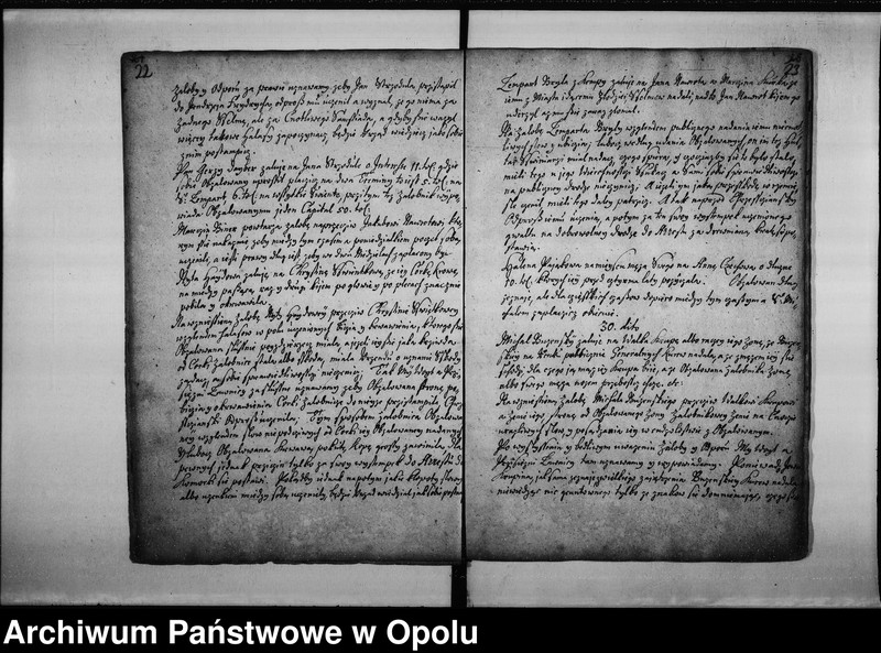 image.from.unit.number "["Protoculum" urzędu wójtowskiego miasta Opola (prowadzony przez hrabiego Jerzego Adama z Gaszyny, hetmana krajowego księcia opolsko - raciborskiego).]"