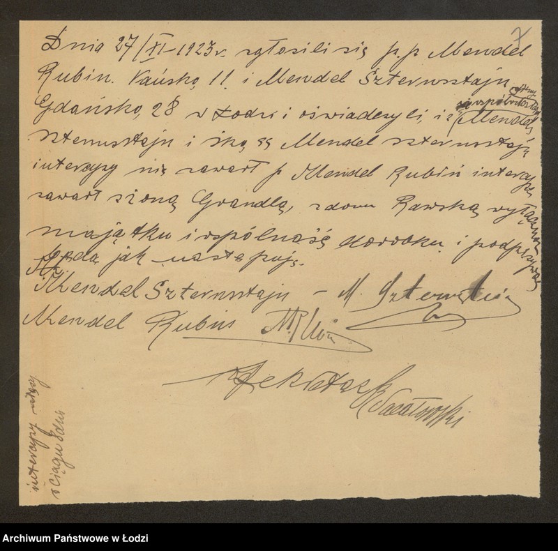 Obraz 9 z jednostki "Mendel Stersztein i Mendel Rubin – handel manufakturą"