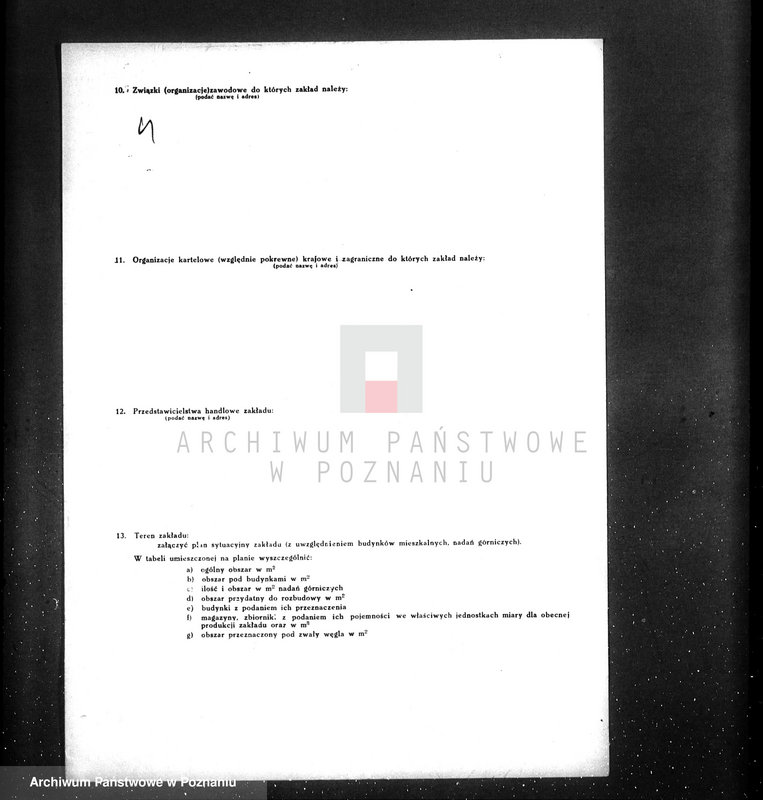 Obraz 8 z jednostki "Kwestionariusz gazowni miejskiej w Lwówku pow. nowotomyski"