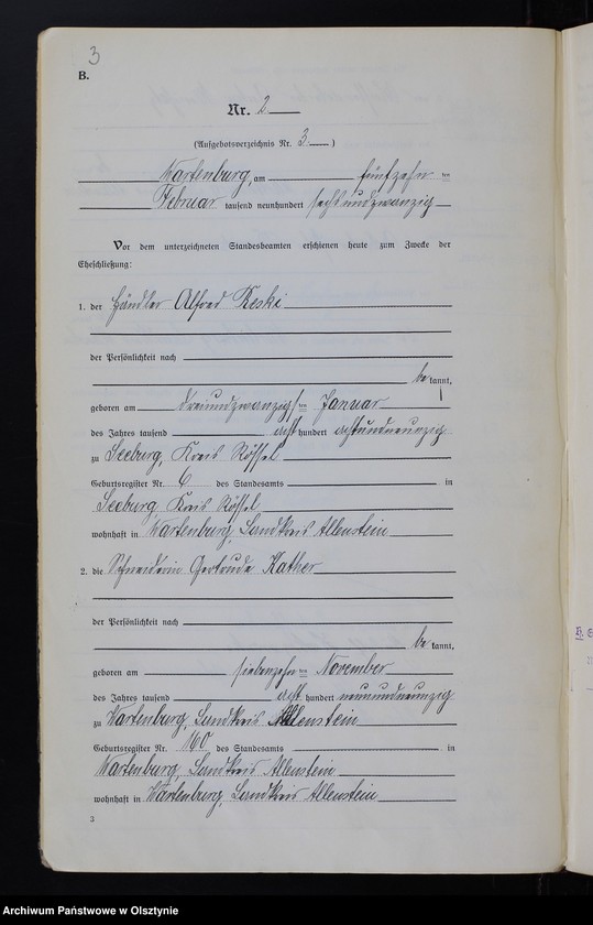 Obraz 5 z jednostki "Heirats-Haupt-Register Nr 1 - 44"