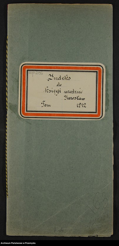 image.from.unit.number "Indeks do księgi urodzin Jarosław Tom 1912"