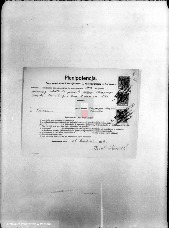 Obraz 18 z jednostki "/Sprawy przewłaszczeń nieruchomości ziemskich w powiecie bydgoskim/"