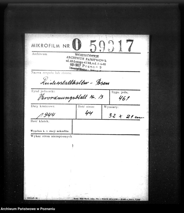 Obraz 2 z jednostki "Verordnungsblatt Nr. 13"