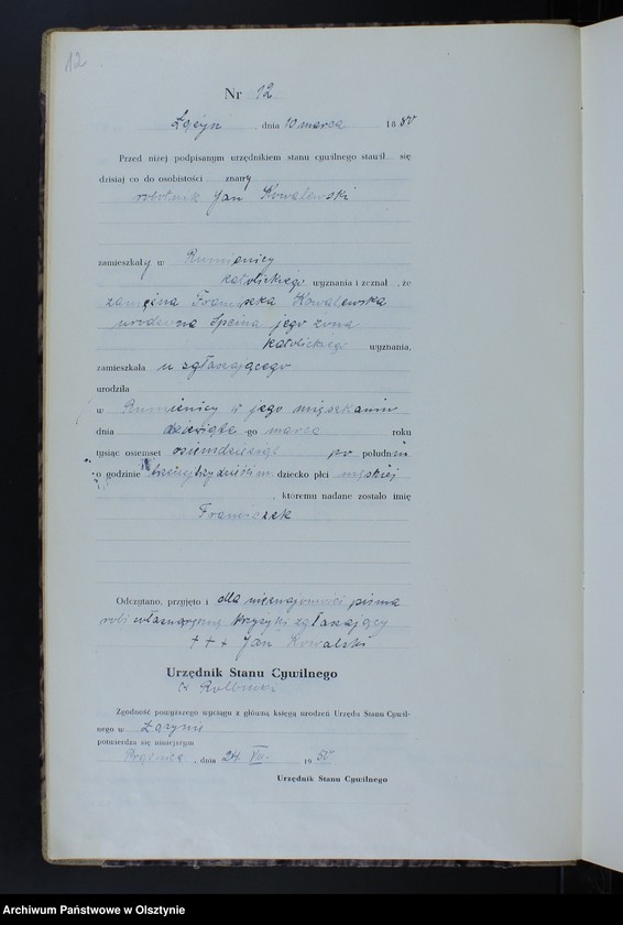 image.from.unit.number "Księga urodzeń Nr 1 - 81,1 - 72,1 - 73 i 1 - 66 /bez 1885/ /przepisana w języku polskim z oryginału niemieckiego w dniach 18.07.-24.08.1950/"