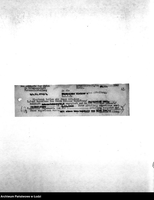 Obraz 15 z jednostki "[Korespondencja z wydziałami w sprawach personalnych, zatrudnienia i płac]"