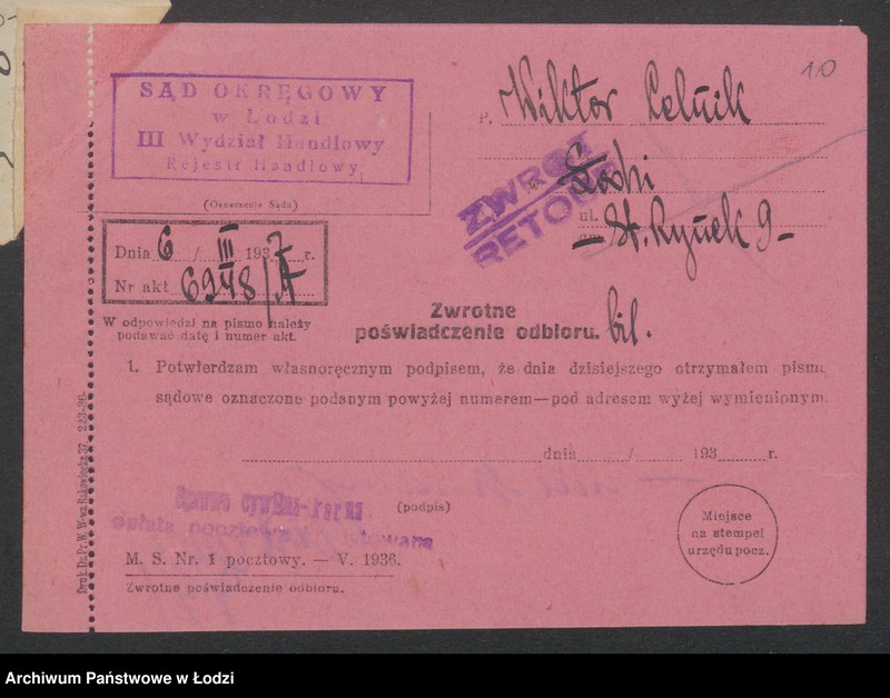 Obraz 12 z jednostki "Wiktor Celnik – drobna sprzedaż skóry"