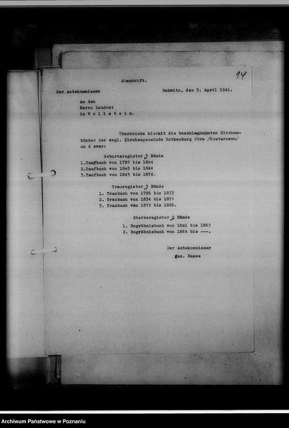Obraz 18 z jednostki "Einziehungsprotokolle [ksiąg kościelnych] Kreis Wollstein [powiat wolsztyński]"