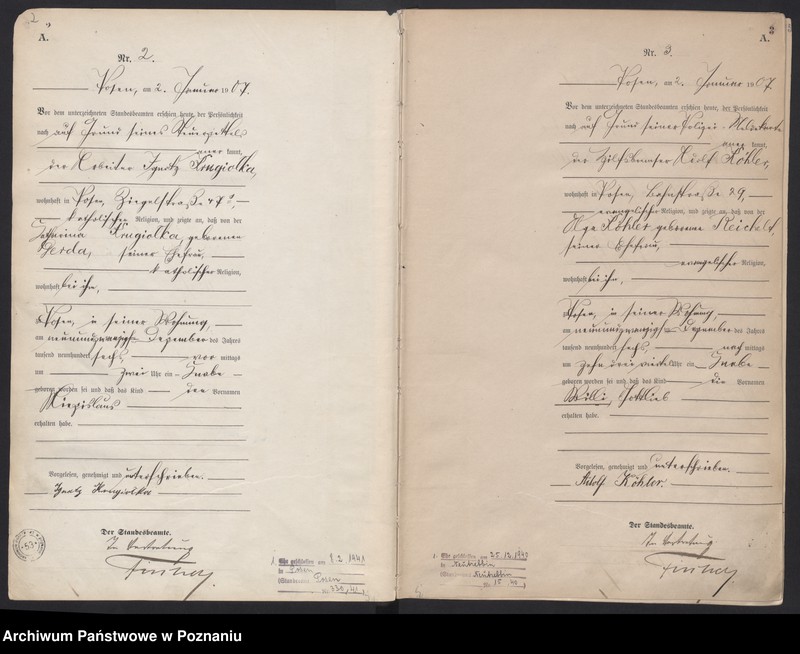 Obraz 4 z jednostki "Księga miejscowa urodzeń tom I [Rejestr główny urodzeń]"