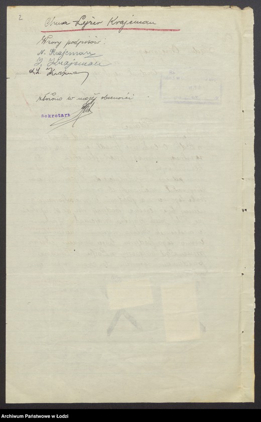 Obraz 4 z jednostki "Nuta Josek i Lajzer Krajcman Bracia Krajcman – sprzedaż materiałów wełnianych"