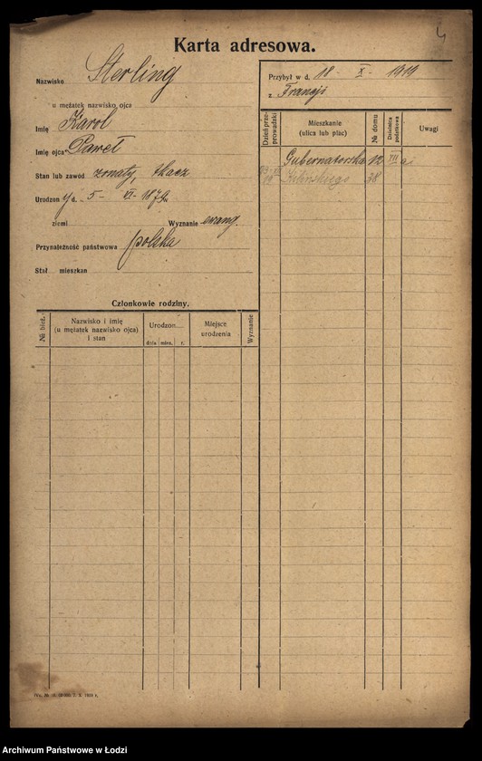 Obraz 6 z jednostki "[Spis ludności Łodzi] Szterling-Sztikert"