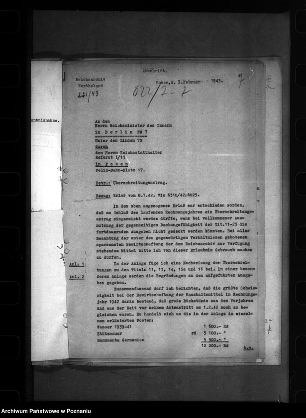 Obraz 11 z jednostki "Archivverwaltung"