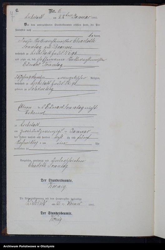 image.from.unit.number "Sterbe-Neben-Register Nr 1 - 71"