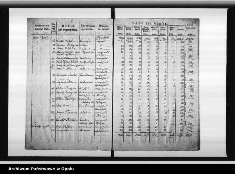 Obraz 13 z jednostki "Feuer Societeets Catastrum der Stadt Oppeln pro 1822-26. Duplicat."