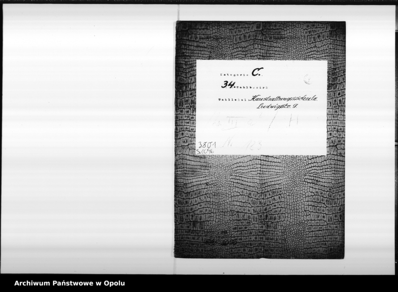 Obraz 4 z jednostki "34. Wahlbezirk Wahllokal: Haushaltungsschule Ludwigstr[asse] 9"