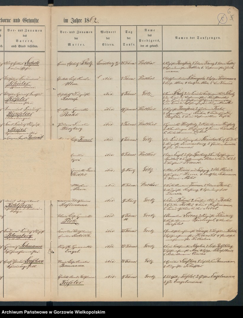 image.from.unit.number "Duplikate der Hauptkirche zu Landsberg an der Warthe (zawiera także księgę zgonów Konkordier Kirche mit der reformirten und Militair Gemeinde z 1862 r.)"