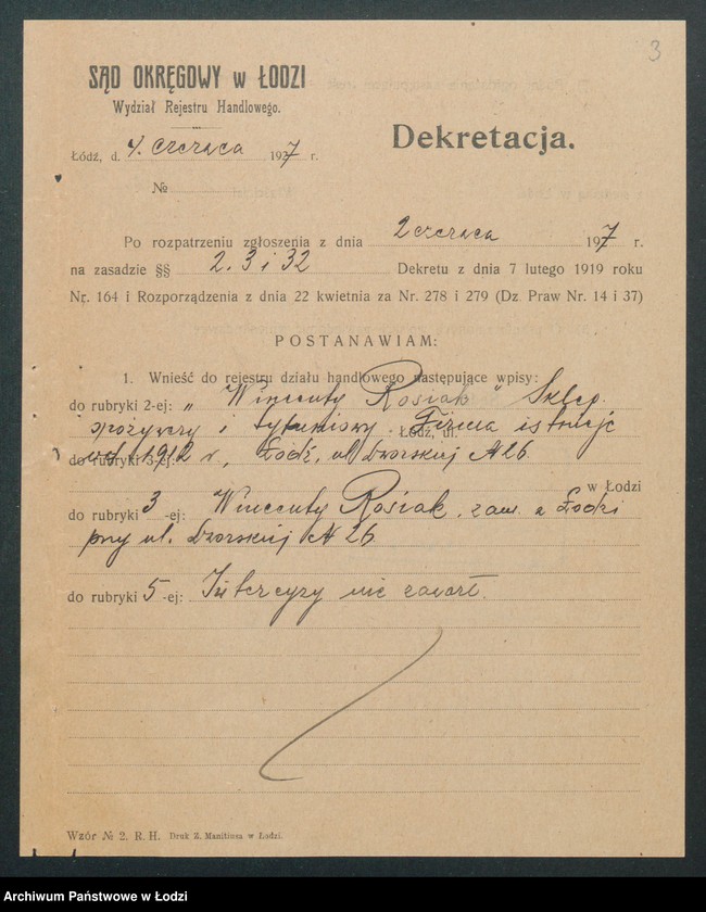 Obraz 5 z jednostki "Wincenty Rosiak- sklep spożywczy i tytoniowy"