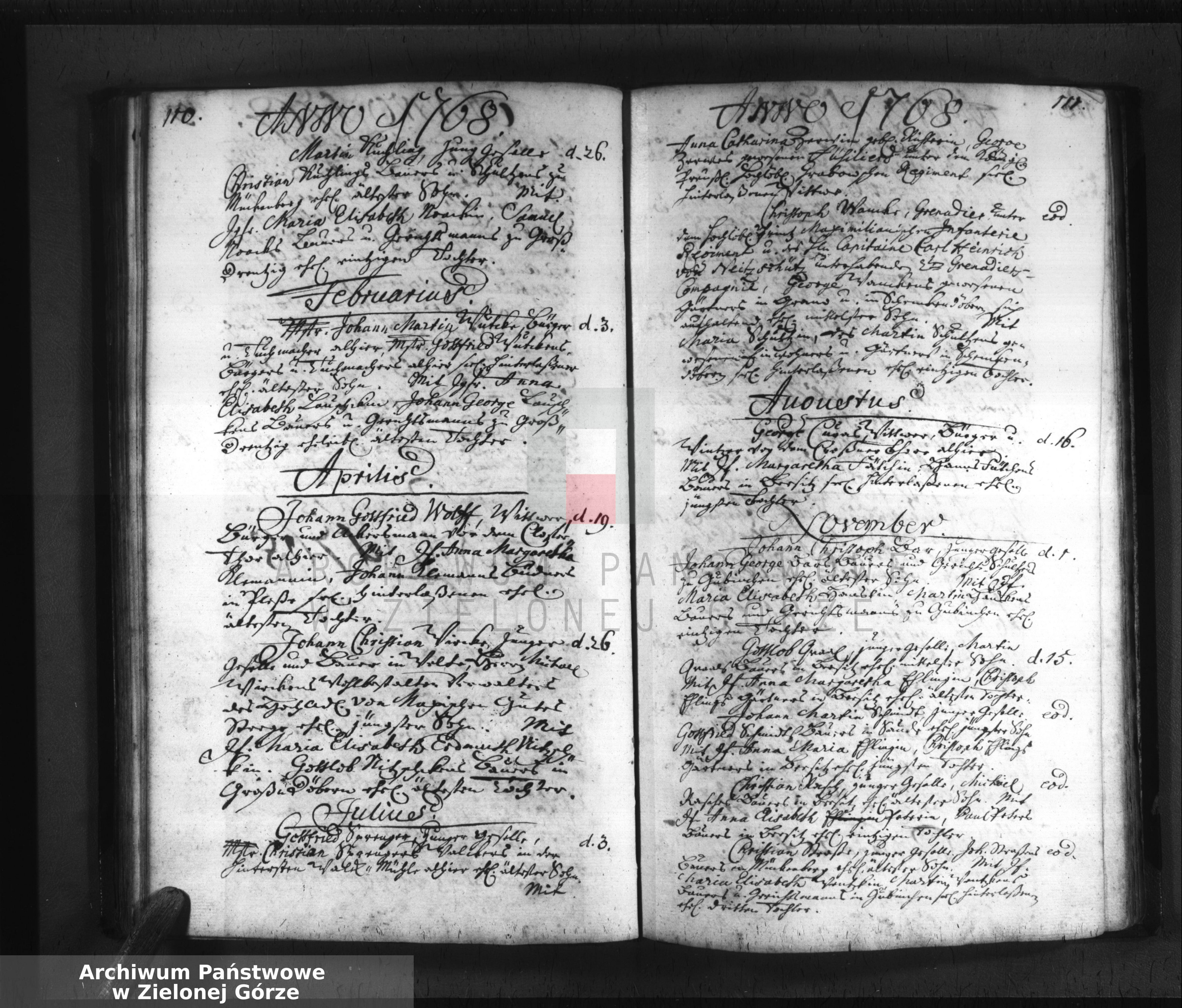 Skan z jednostki: Trauregister von 1737-1801