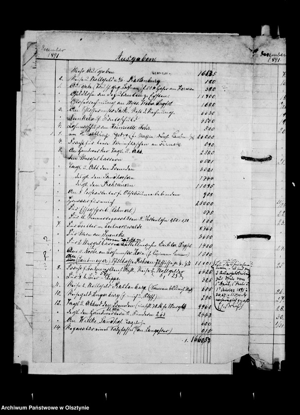 image.from.unit.number "/Geldeinnahme u. Ausgabe u. a. Wirtschaftsakten des Anna v. Lehndorffschen Allodiaguts Rehsau mit Sandhof u. Carlswalde/"