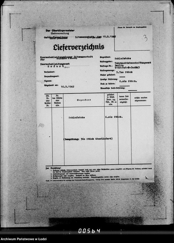 Obraz 7 z jednostki "706 Schlafsäcke. Auslieferung"