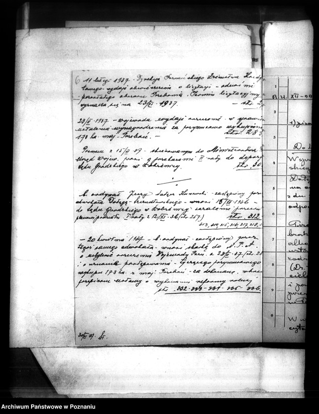 Obraz 13 z jednostki "Jerzy Nałęcz-Kunowski z Łobżenicy, skarga do NTA na orzeczenie Urzędu Wojewódzkiego z dnia 23,II,37 w sprawie przymusowego wykupu"