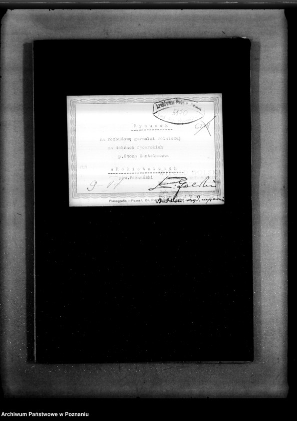 Obraz 4 z jednostki "Rysunek na rozbudowę gorzelni rolniczej w dobrach rycerskich O. Hantelmanna w Rokietnicy powiat poznański"