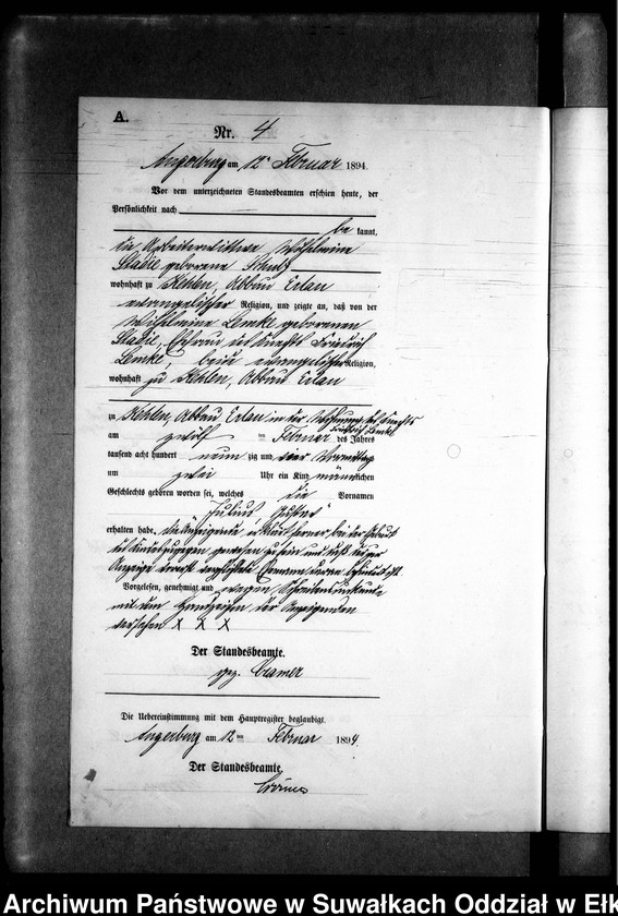 image.from.unit.number "Geburts-Neben-Register des Preussischen Standes-Amtes Kehlen Kreis Angerburg"