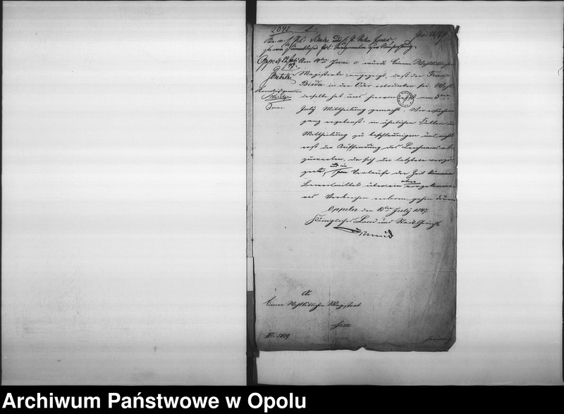 Obraz 5 z jednostki "Acta des Magistrats zu Oppeln betreffend: verunglückte Personen in der Oder und deren Rettung, so wie die Rettung der vom Kohlendampf Erstickten und aus Feuers Gefahren de Anno 1847"