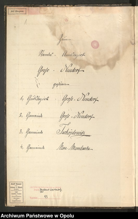 Obraz z jednostki "Sterbe-Neben-Register Standes-Amt Gross Neudorf 1894"