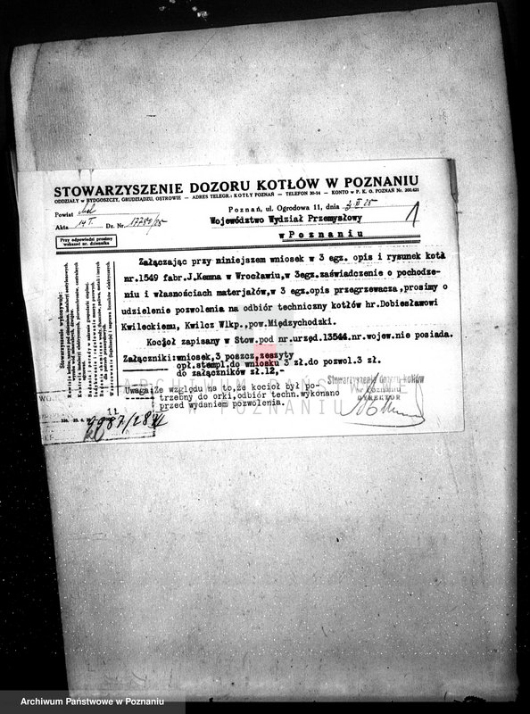 Obraz 5 z jednostki "Dominium Kobylniki pow. kościański - własność D. Kwilecki nr woj. kotła 6237"