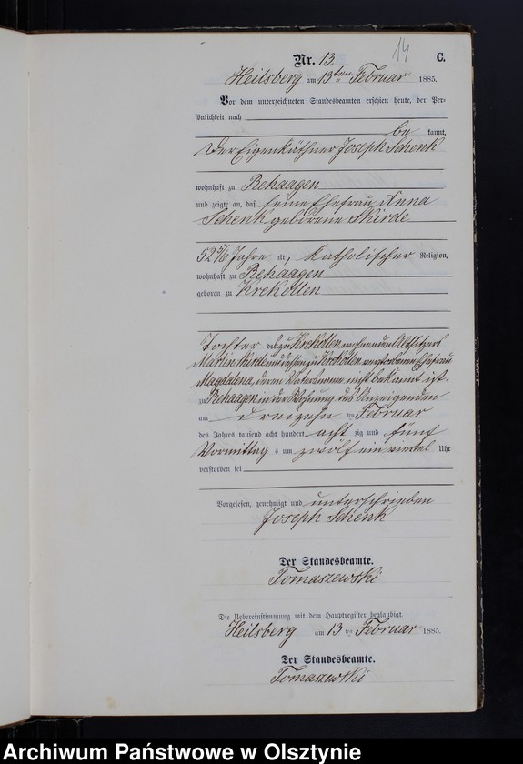 image.from.unit.number "Sterbe-Neben-Register Nr 1 - 109"