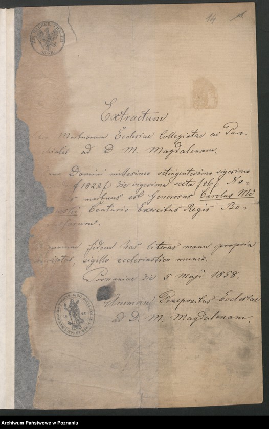 Obraz 18 z jednostki "A. betr. Gerichtsassessor Kasimir Josef Sewerin von Jarochowski /mit Privatbriefen an ihn/"