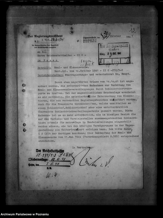 Obraz 16 z jednostki "Bekämpfung der Tierseuchen"