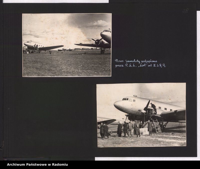 Obraz z jednostki "[Album fotograficzny dokumentujący reaktywowanie krajowych połączeń lotniczych przez Polskie Linie Lotnicze "Lot"]"