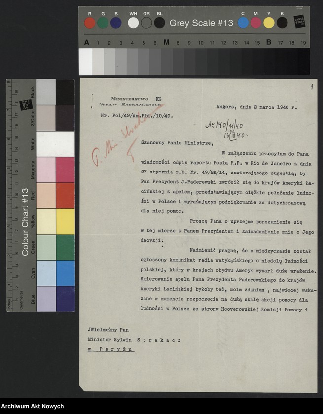 image.from.unit.number "Zaleski August; Załączniki: a) list (odpis) Skowrońskiego (Poseł RP w Brazylii); L.5 (odpowiedzi - rękopisy, maszynopisy); patrz 4246"