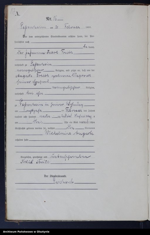 image.from.unit.number "Geburts-Haupt-Register Nr 1 - 88"