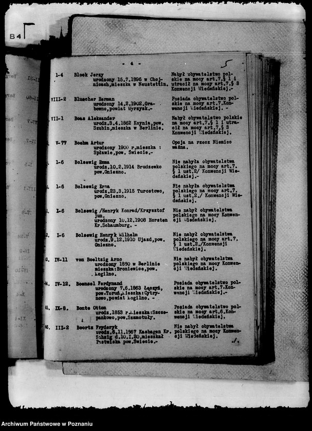 Obraz 9 z jednostki "Spis alfabetyczny spraw spornego obywatelstwa zdecydowanych przez Delegatów technicznych polskich i niemieckich od 9 XII 1929- 1 IV 1930"