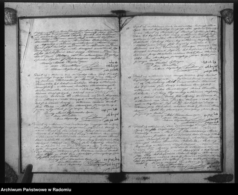 image.from.unit.number "Akta Stanu Cywilnego Wyz. Mojżeszowego Parafii Radom Urodzin, Małżeństwa i Zejścia z Roku 1832"