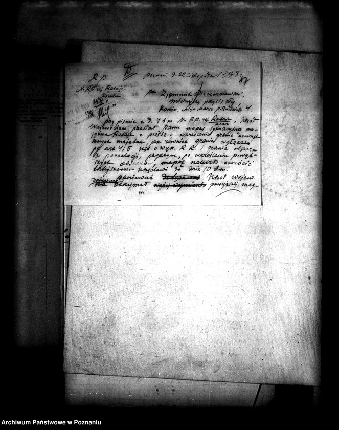 Obraz 20 z jednostki "/Majątek Rataje powiatu konińskiego przymusowy wykup/"