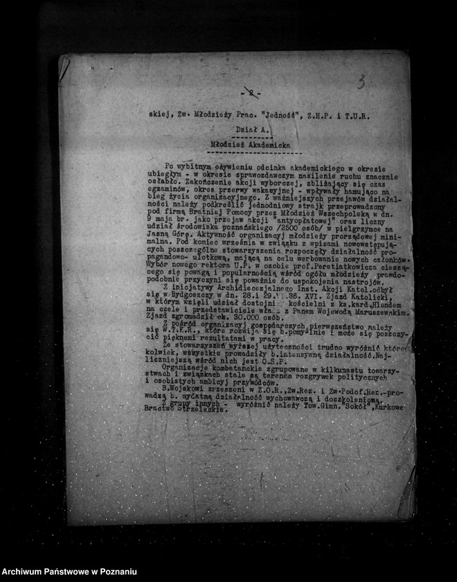 Obraz 7 z jednostki "Sprawozdanie półroczne z życia polskich legalnych stowarzyszeń i związków za okres od 1 kwietnia 1936 r. do 30 września 1936 r."