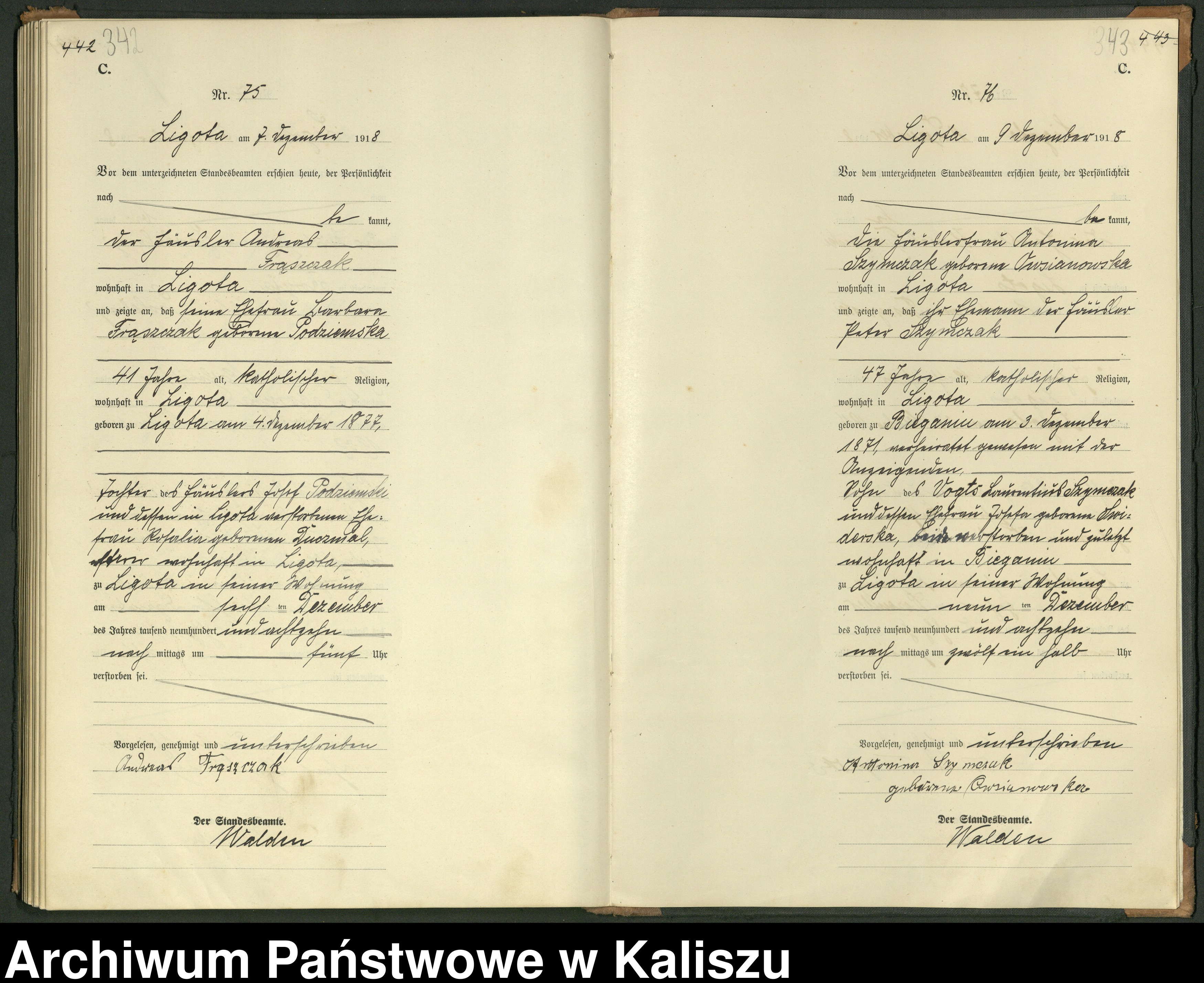 Skan z jednostki: [Księga zgonów]