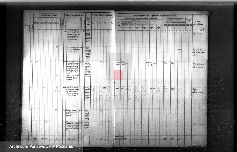 image.from.unit.number "Plan urządzenia gospodarstwa leśnego dla lasu majętności Rudki w powiecie szamotulskim 1929-1939"