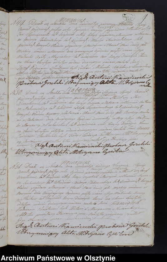 image.from.unit.number "Duplikat Aktów Urodzenia, Zaślubień, Zeyścia z Roku 1855 z Parafij Grzebskiey"