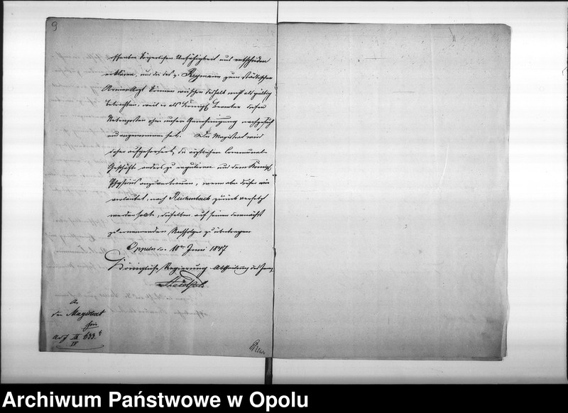 Obraz 10 z jednostki "Acta des Magistrats zu Oppeln betreffend: die Anstellung eines Armen-Arztes, resp. 4er Armenärzte de Anno 1847"