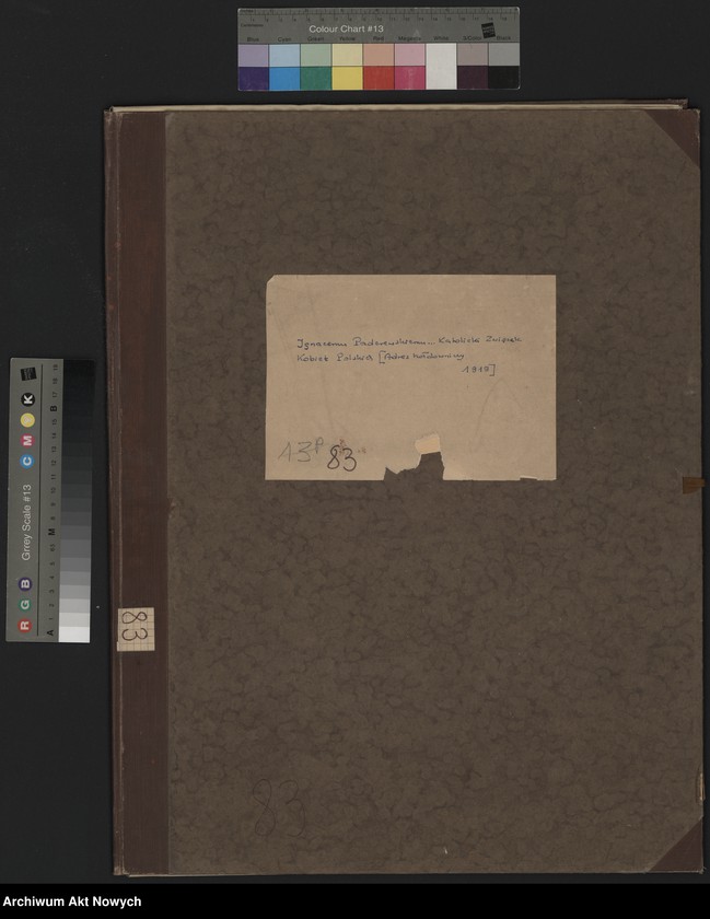 image.from.unit.number "Ignacemu Paderewskiemu… Katolicki Związek Kobiet Polskich. Adres hołdowniczy"