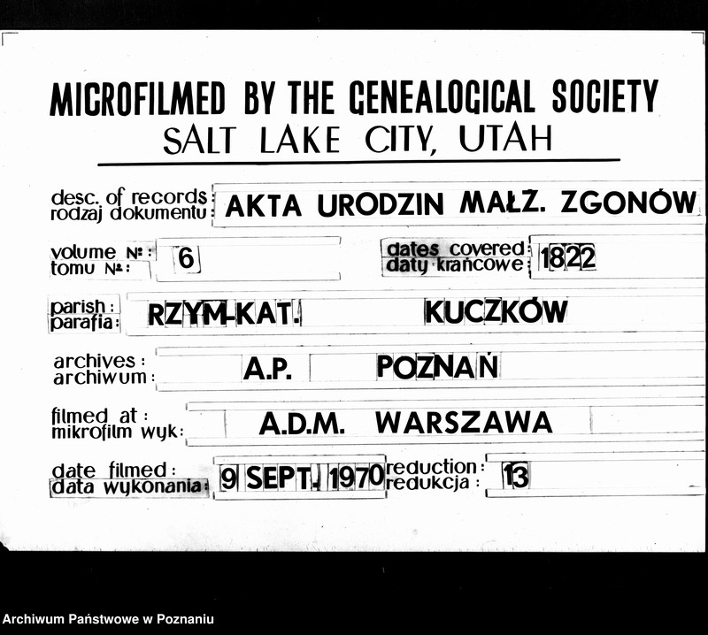 Obraz 9 z jednostki "Duplikat aktów urodzeń, małżeństw i zgonów"