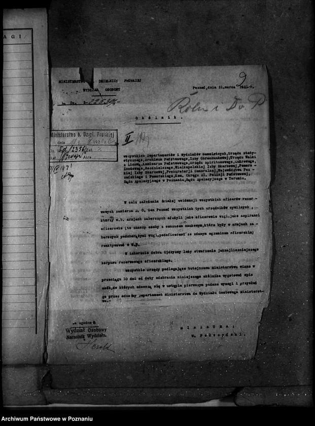 Obraz 6 z jednostki "Rozporządzenia personalne ogólne"