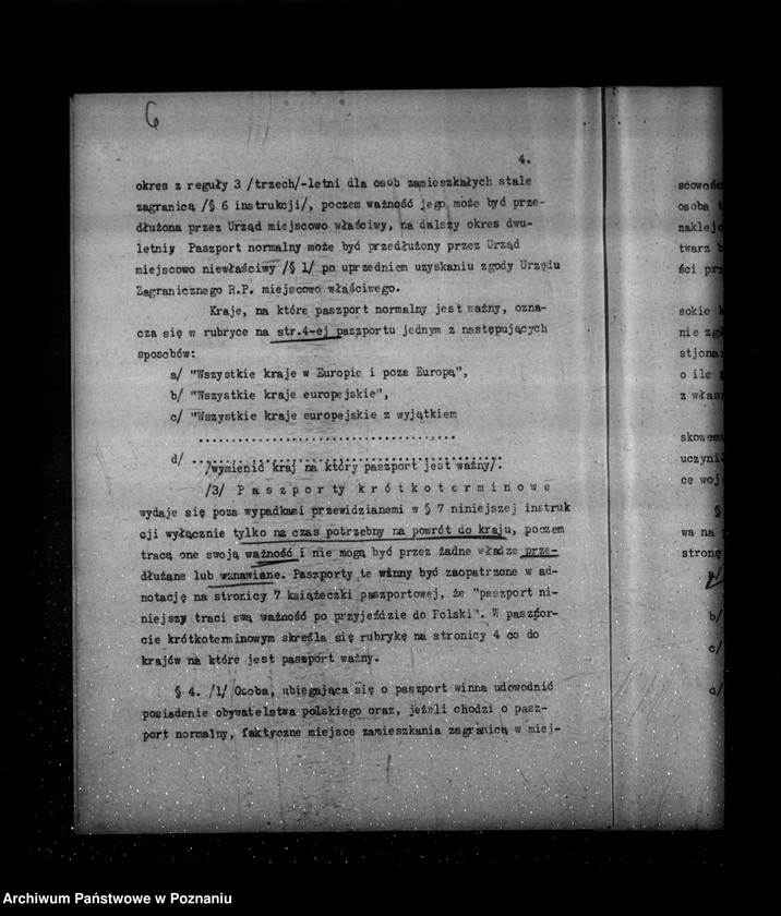 Obraz 10 z jednostki "/Sprawy paszportów zagranicznych- instrukcja portowa dla Urzędów Zagranicznych /tajne/"