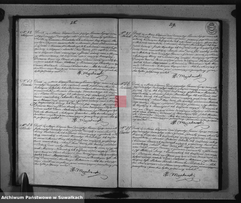 Obraz 17 z jednostki "Księga Duplikat do zapisywania Aktów Urodzonych, Zaślubionych i Zmarłych na rok 1859-ty z Parafii Filipowskiej"